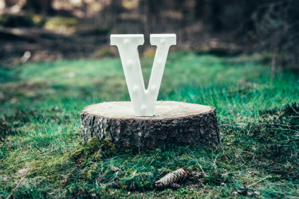 LED písmeno V