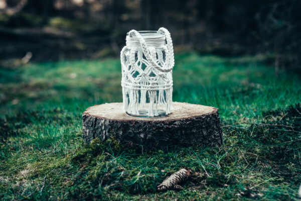 Boho macrame lucerna 9