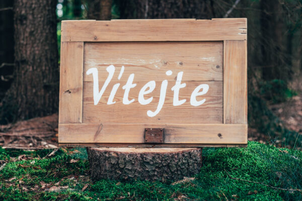 Uvítací tabule rustikální